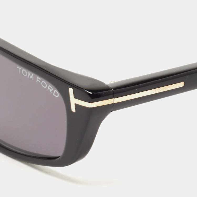 Pre Owned Tom Ford Black Acetate TF1058 Rectangular Sunglasses  