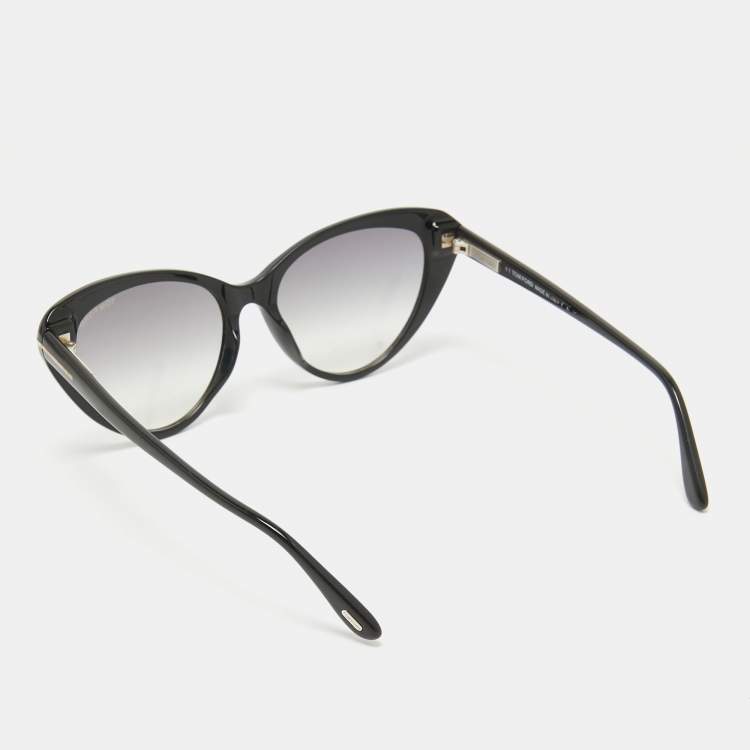 Pre Owned Tom Ford Black Gradient TF869 Harlow Cat Eye Sunglasses