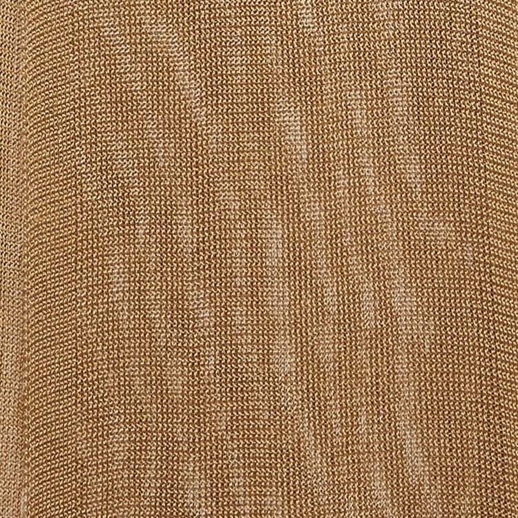 Pre Owned Tom Ford Beige Silk Knit Fringed Scarf 