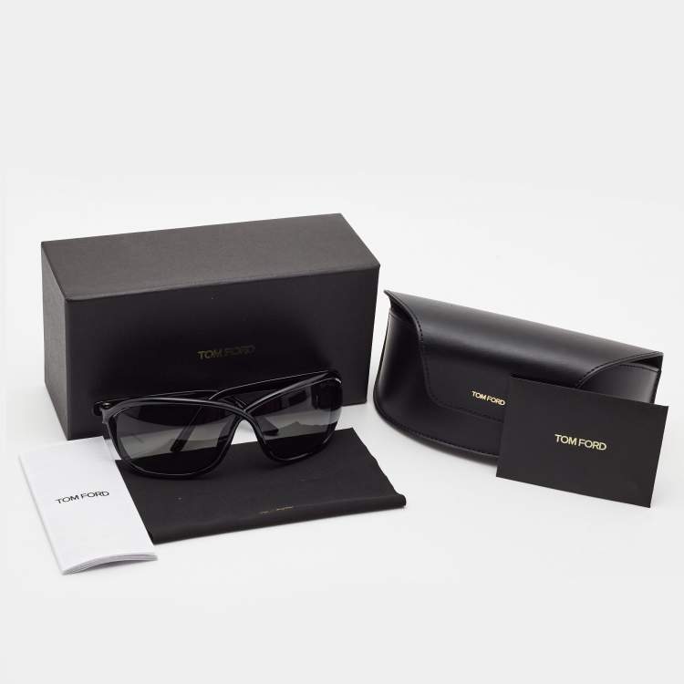 Pre Owned Tom Ford Black TF 1069 Fernanda Oversized Sunglasses