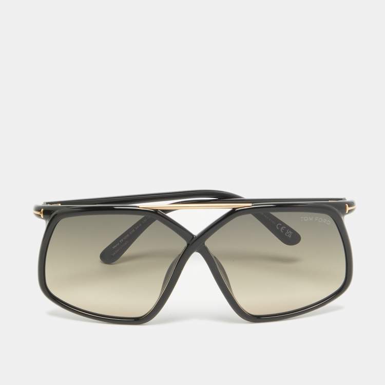 Pre Owned Tom Ford Black Gradient TF1038 Oversized Sunglasses