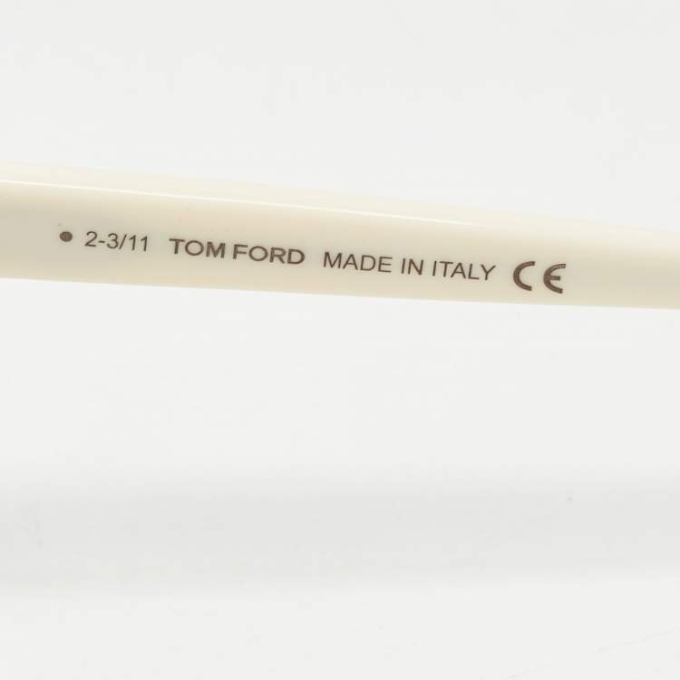 Pre Owned Tom Ford Off White Gradient TF231 Martina Cat Eye Sunglasses
