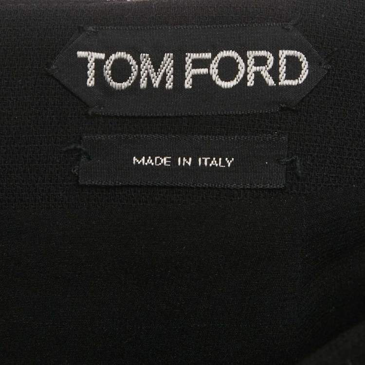 Pre Owned Tom Ford Black Wool Knit Mini Skirt M