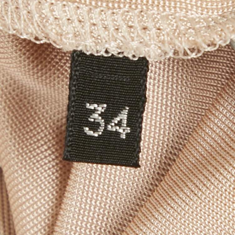 Pre Owned Tom Ford Champaign Pink Jersey One Shoulder Evening Dress XXS 