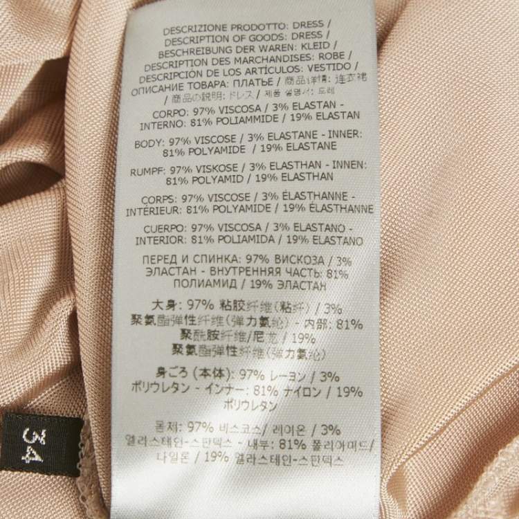 Pre Owned Tom Ford Champaign Pink Jersey One Shoulder Evening Dress XXS 