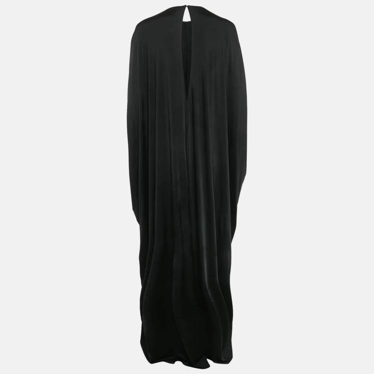 Pre Owned Tom ford Black Jersey Belted Kaftan Maxi Dress S