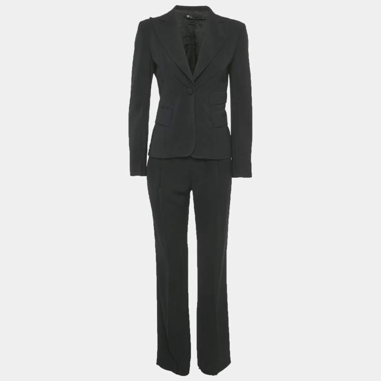 Pre Owned Tom Ford Black Crepe Blazer & Pants S
