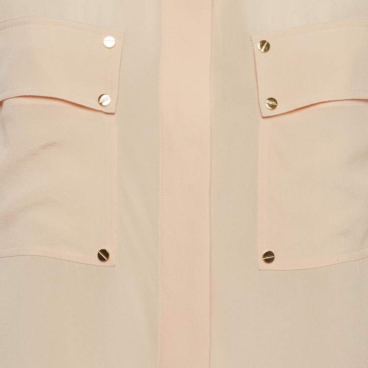 Pre Owned Tom Ford Pink Silk Long Sleeve Shirt M