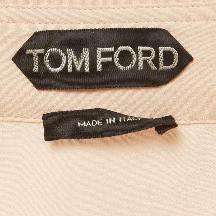 Pre Owned Tom Ford Pink Silk Long Sleeve Shirt M