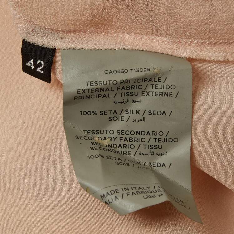 Pre Owned Tom Ford Pink Silk Long Sleeve Shirt M