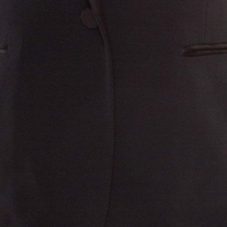 Pre Owned Tom Ford Black Fringed Back Detail Tailored Blazer S 