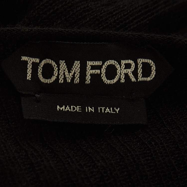 Pre Owned Tom Ford Black Cashmere Knit Long Sleeve Sweatshirt S