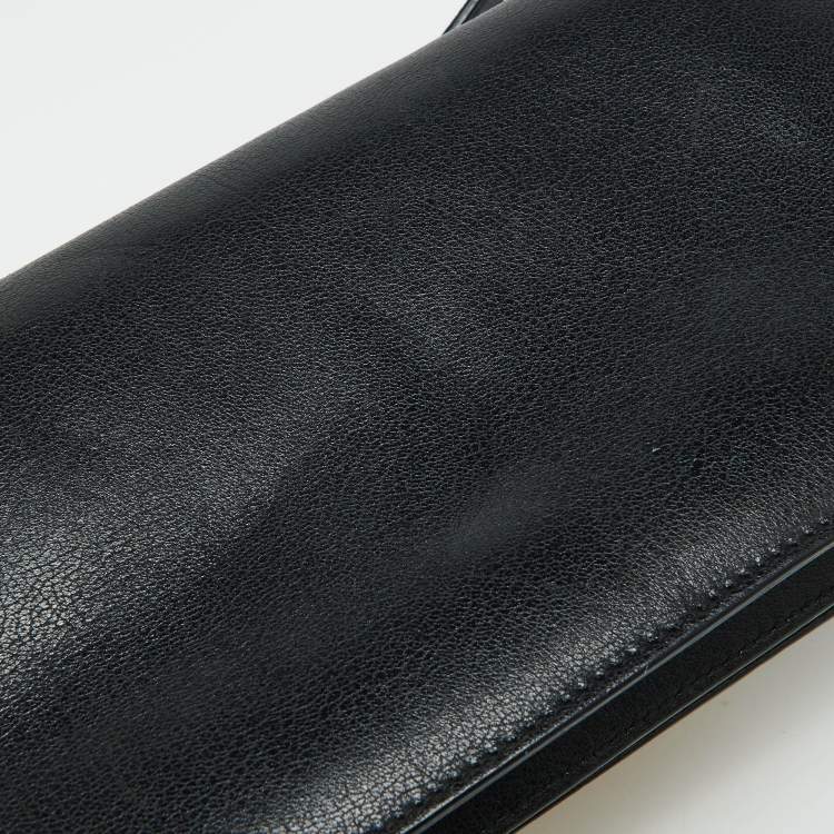 Pre Owned Tom Ford Black Leather Natalia Convertible Clutch