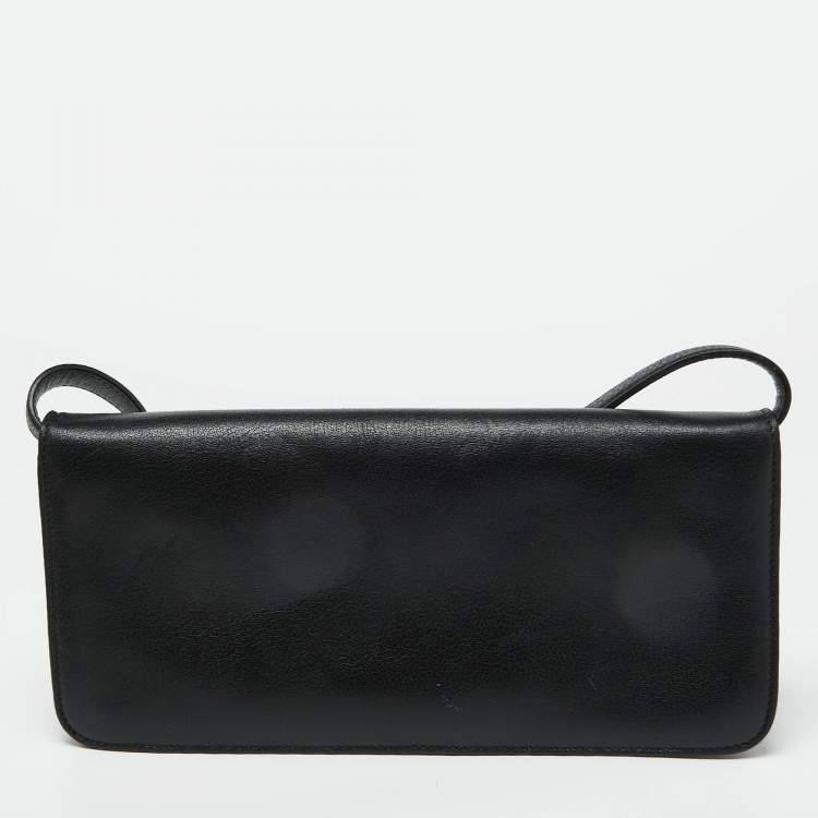 Pre Owned Tom Ford Black Leather Natalia Convertible Clutch