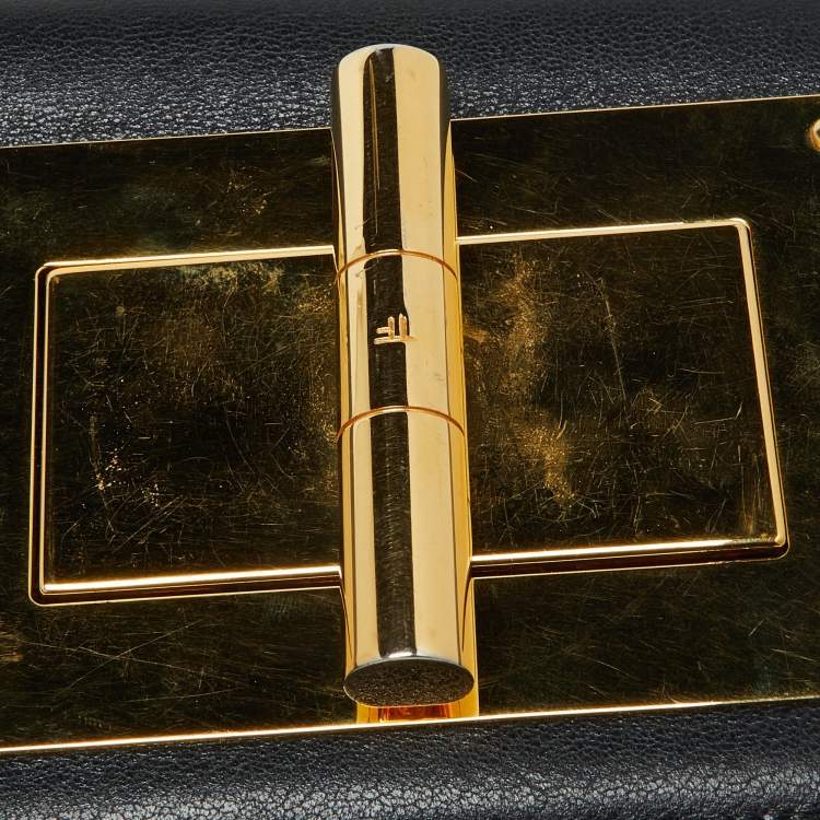 Pre Owned Tom Ford Black Leather Natalia Convertible Clutch