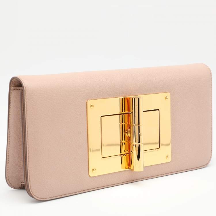 Pre Owned Tom Ford Beige Leather Natalia Shoulder Bag