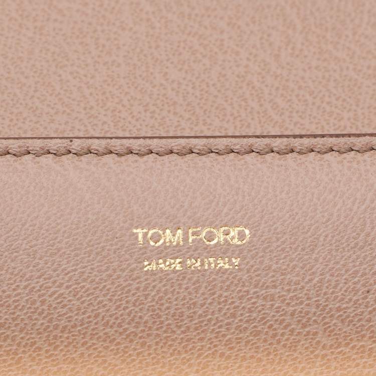 Pre Owned Tom Ford Beige Leather Natalia Shoulder Bag