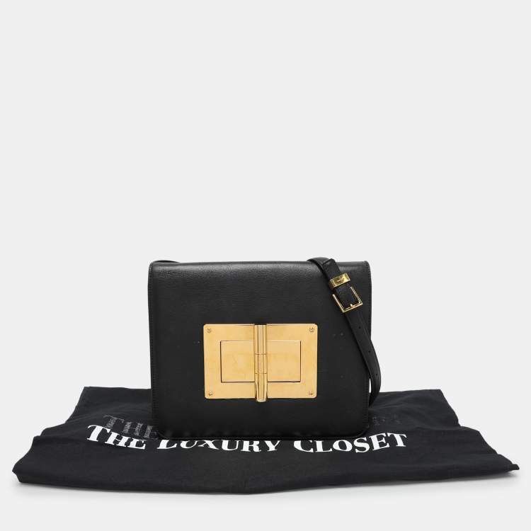 Pre Owned Tom Ford Black Leather Natalia Crossbody Bag
