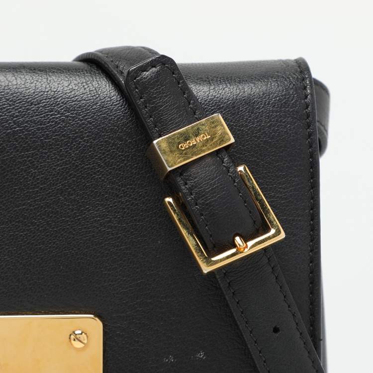 Pre Owned Tom Ford Black Leather Natalia Crossbody Bag