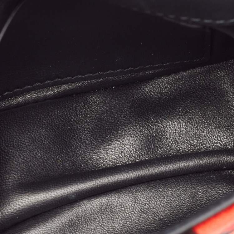 Pre Owned Tom Ford Red/Black Leopard Print Fabric Natalia Chain Shoulder Bag