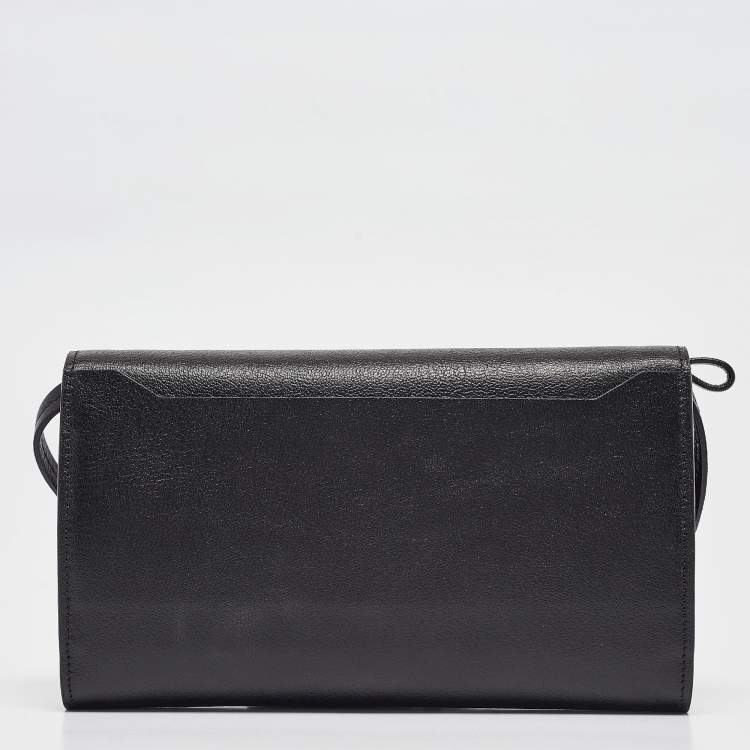 Pre Owned Tom Ford Black Leather Natalia Clutch Bag