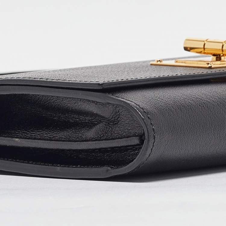 Pre Owned Tom Ford Black Leather Natalia Clutch Bag