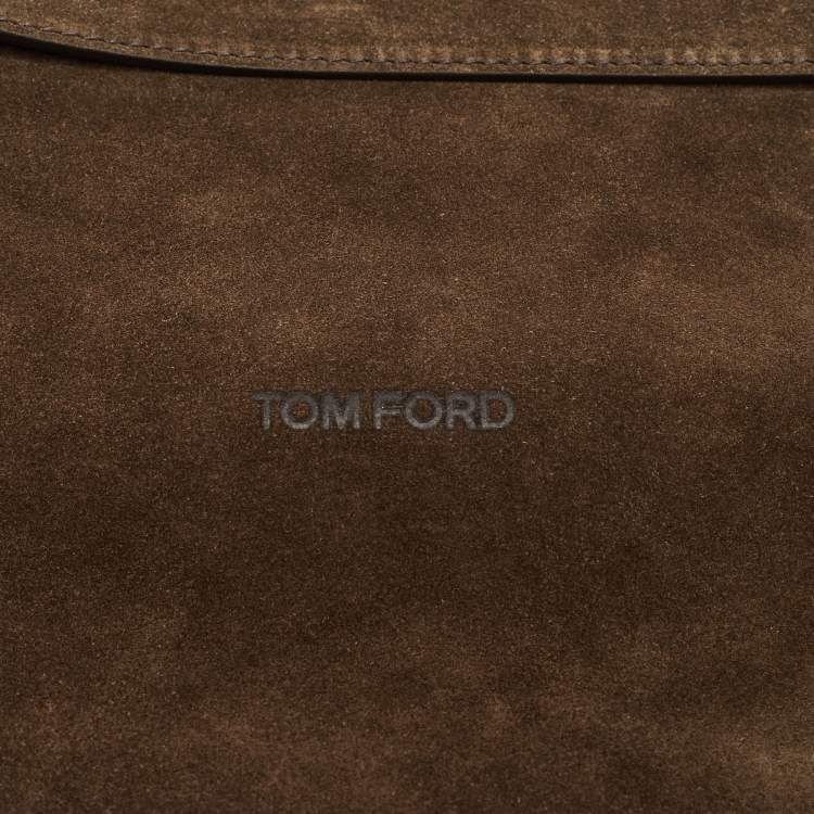 Pre Owned Tom Ford Brown Suede Alix Convertible Tote Backpack