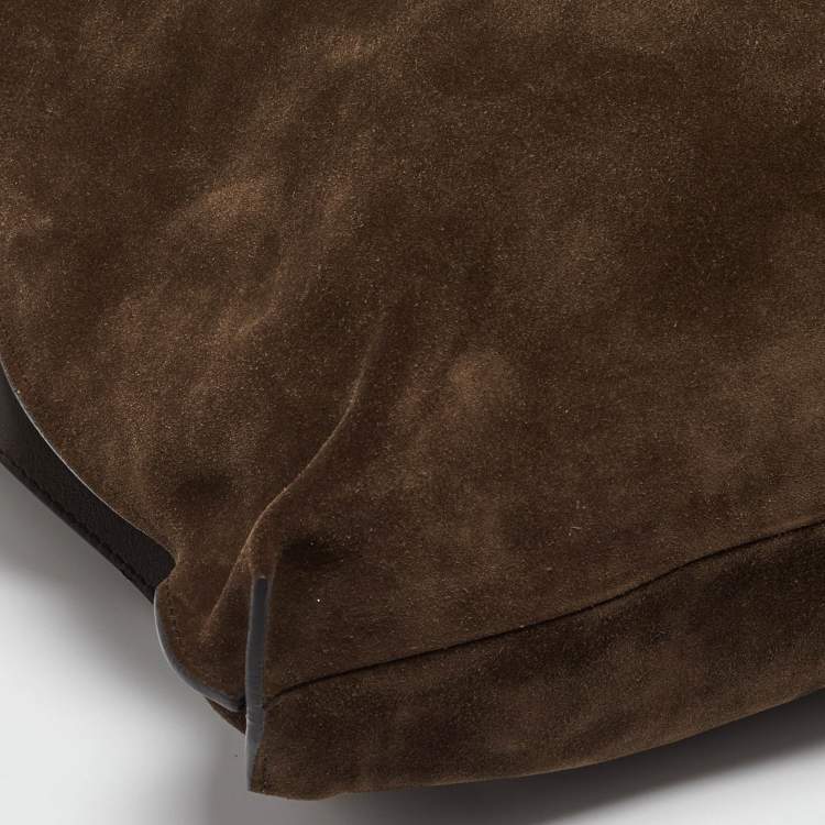 Pre Owned Tom Ford Brown Suede Alix Convertible Tote Backpack