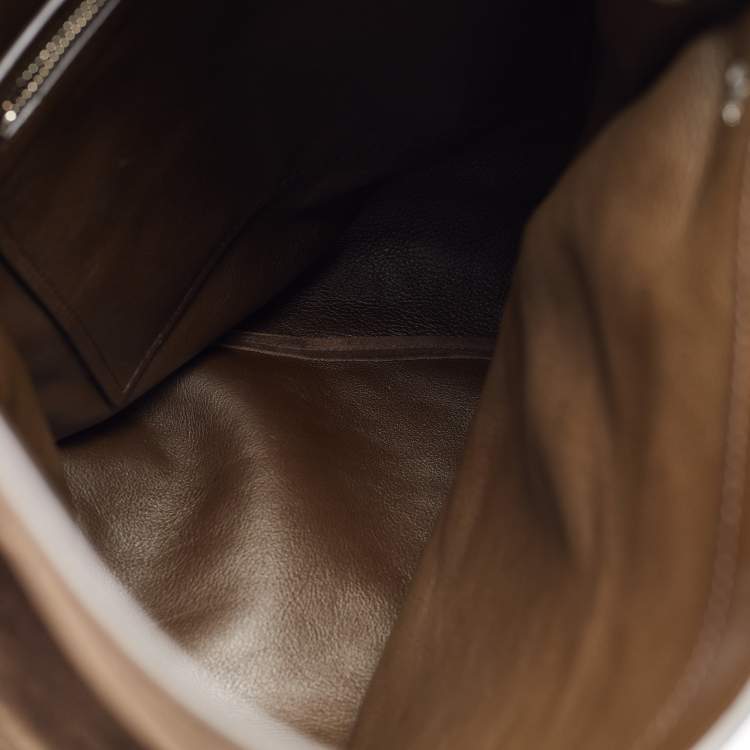 Pre Owned Tom Ford Brown Suede Alix Convertible Tote Backpack