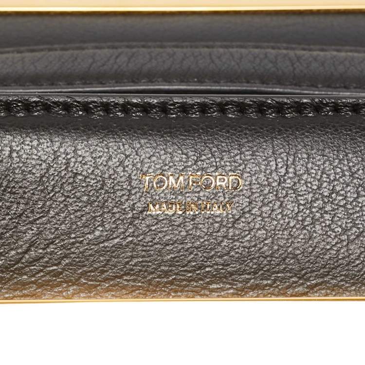 Pre Owned Tom Ford Black Leather Natalia Long Clutch Bag