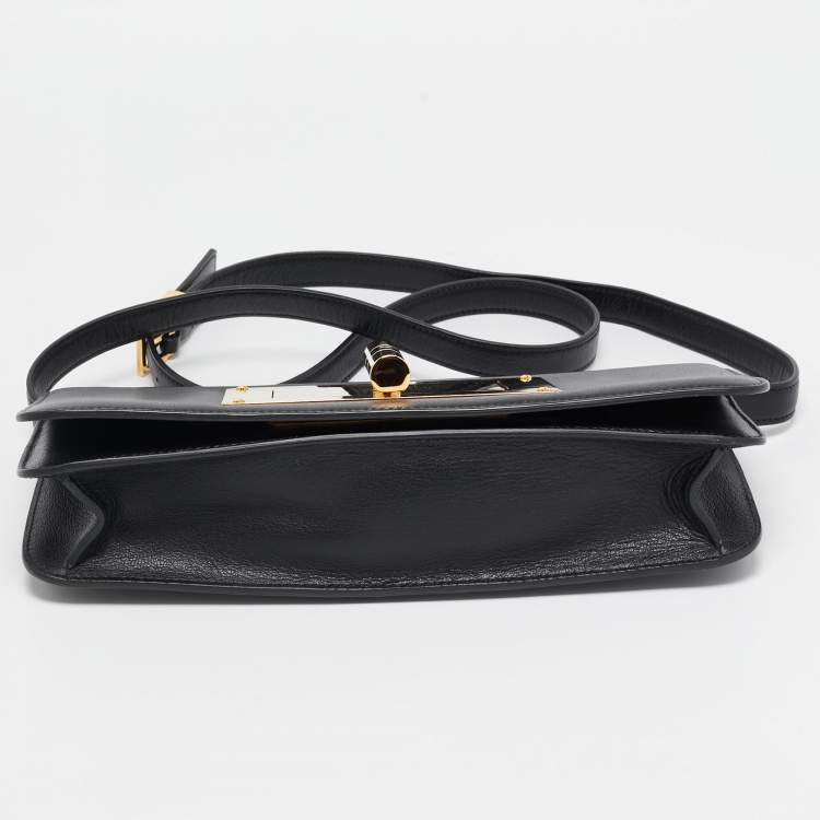 Pre Owned Tom Ford Black Leather Natalia Long Clutch Bag