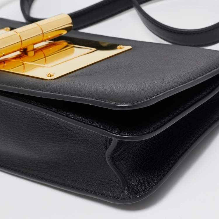 Pre Owned Tom Ford Black Leather Natalia Long Clutch Bag
