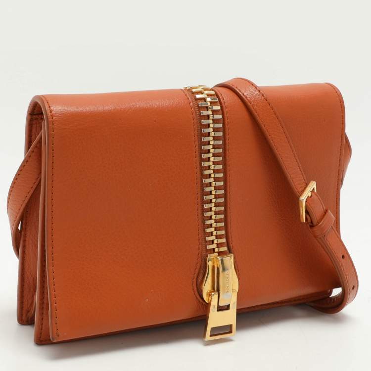 Pre Owned Tom Ford Brown Leather Sedgewick Shoulder Bag