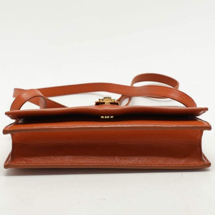 Pre Owned Tom Ford Brown Leather Sedgewick Shoulder Bag