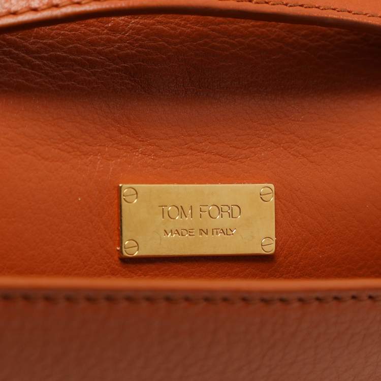 Pre Owned Tom Ford Brown Leather Sedgewick Shoulder Bag