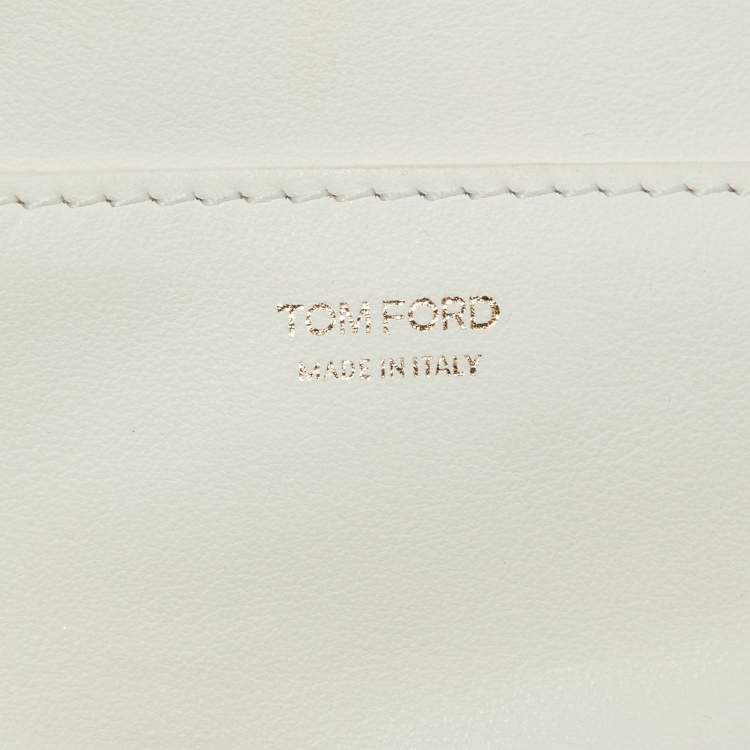 Pre Owned Tom Ford White Leather Mini Jennifer Shoulder Bag
