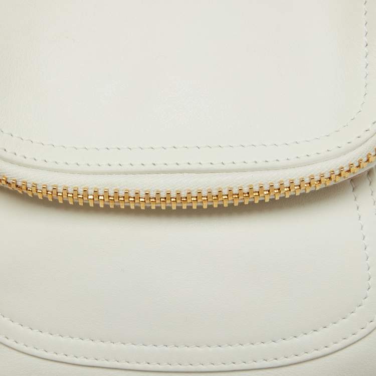 Pre Owned Tom Ford White Leather Mini Jennifer Shoulder Bag