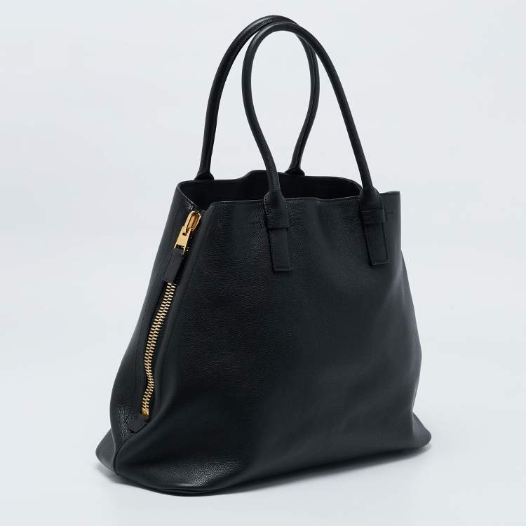 Pre Owned Tom Ford Black Leather Jennifer Tote
