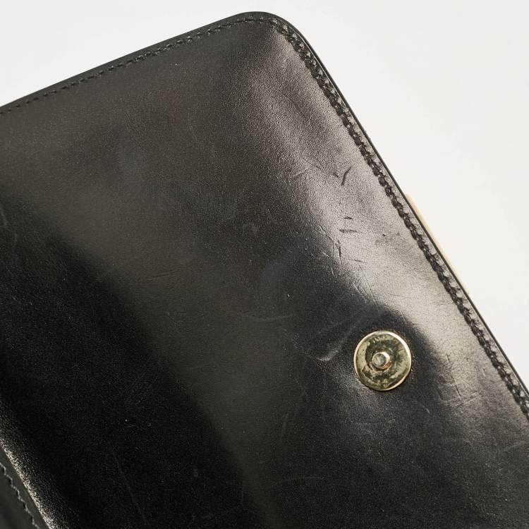 Pre Owned Tom Ford Black Leather Tara Chain Shoulder Bag