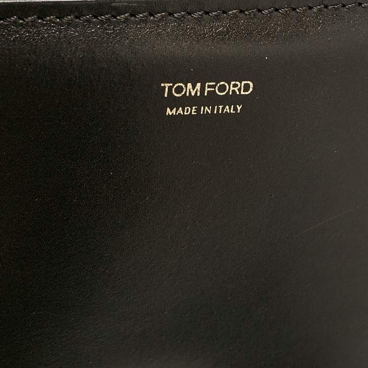 Pre Owned Tom Ford Black Leather Tara Chain Shoulder Bag
