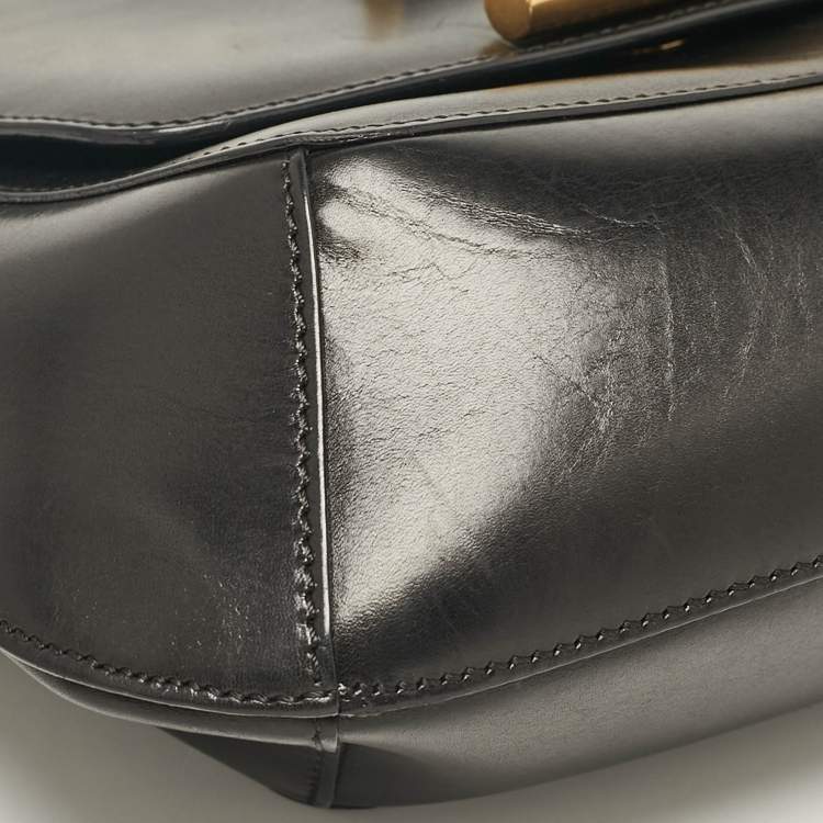 Pre Owned Tom Ford Black Leather Tara Chain Shoulder Bag