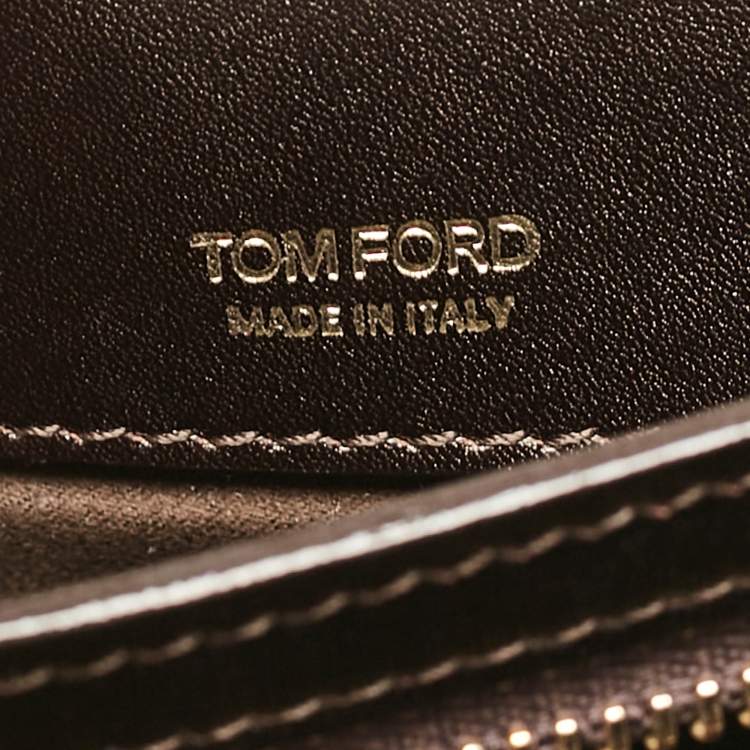 Pre Owned Tom Ford Blue Alligator Large Natalia Shoulder Bag
