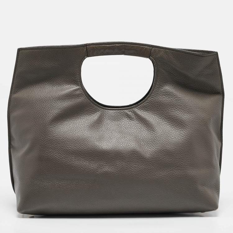 Pre Owned Tom Ford Grey Leather Alix Shoulder Bag