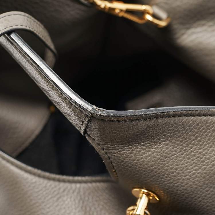 Pre Owned Tom Ford Grey Leather Alix Shoulder Bag