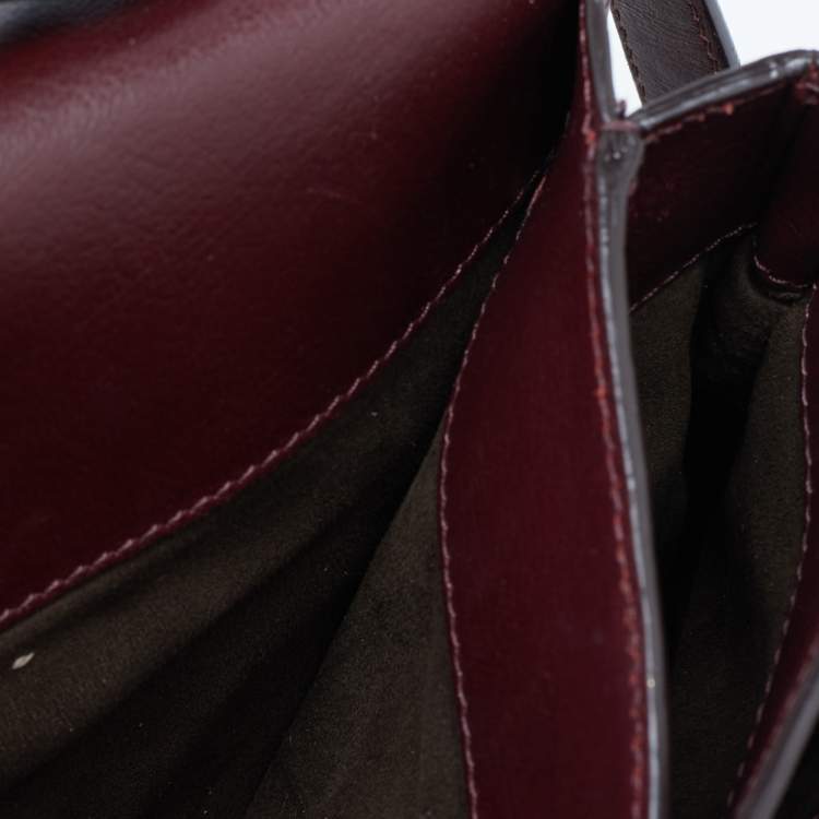Pre Owned Tom Ford Burgundy Leather Small Natalia Crossbody Bag