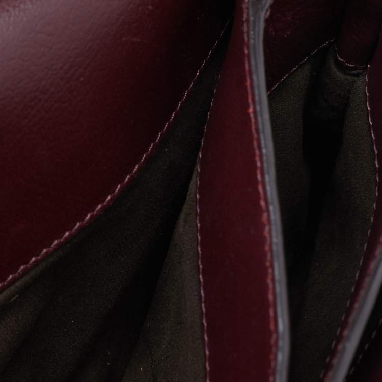 Pre Owned Tom Ford Burgundy Leather Small Natalia Crossbody Bag