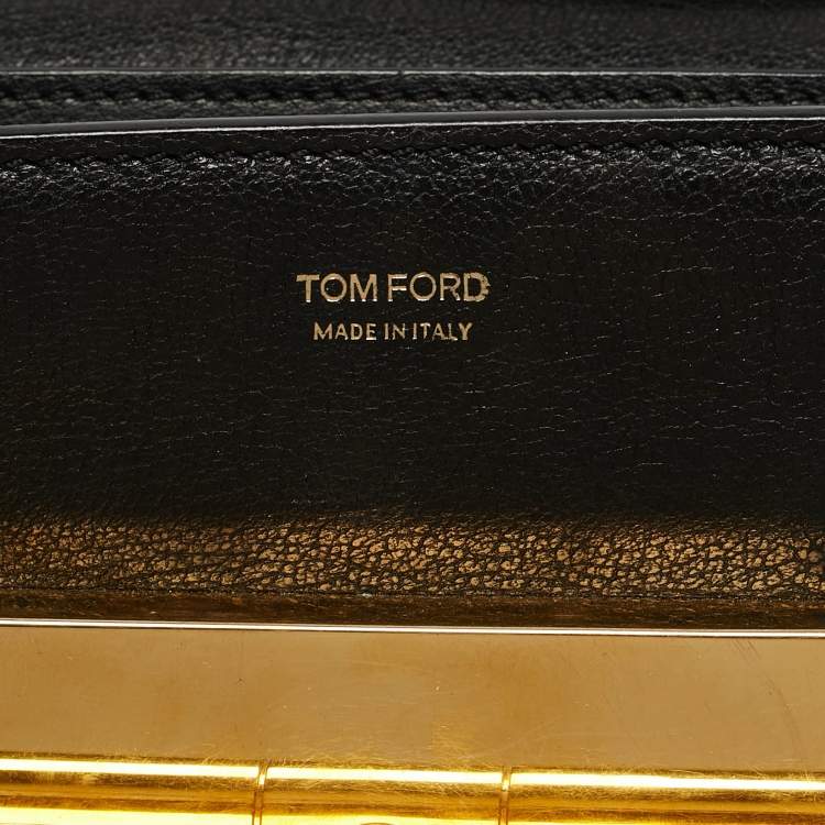 Pre Owned Tom Ford Black Leather Small Natalia Crossbody Bag