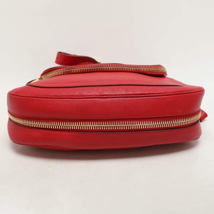 Pre Owned Tom Ford Red Leather Jennifer Shoulder Bag
