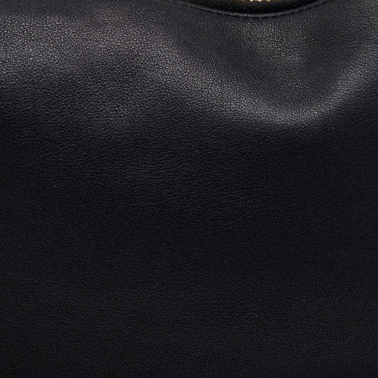 Pre Owned Tom Ford Black Leather Zip Around Shoulder Bag