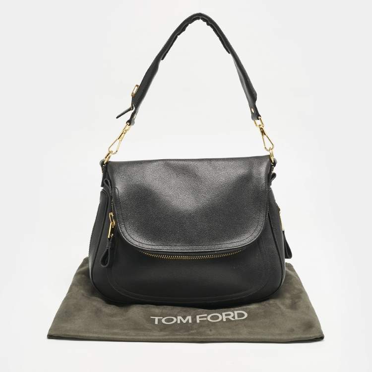 Pre Owned Tom Ford Black Leather Jennifer Shoulder Bag